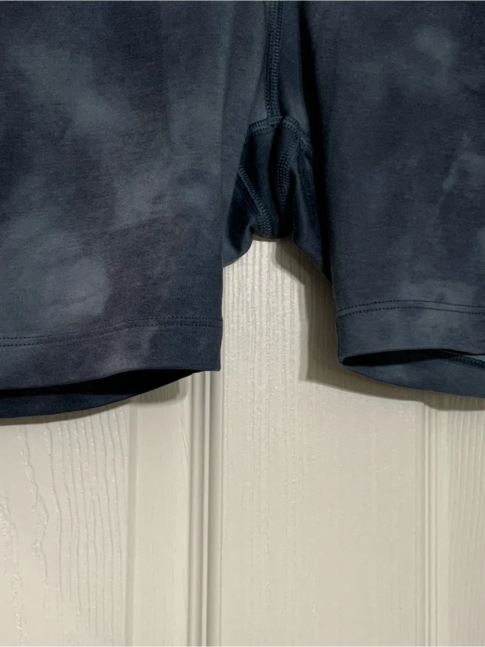 NOBULL Blue and Gray Tie-Dye High-Waist Bike Shorts